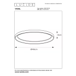 VIDAL lampa sufitowa Ø 48 cm LED Dim. 1x38W 2700K 46103/38/30 Lucide - zdjęcie dodatkowe 3